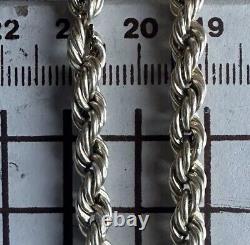 10k 24 Gold AAJ Signed Vintage Rope Chain 12g Triple marked 10k Necklace Rare