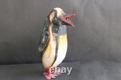 11 Vintage and Handcrafted Rare metal Penguin Figurine with Black Shade