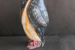 11 Vintage and Handcrafted Rare metal Penguin Figurine with Black Shade