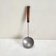 1940s Vintage Rare Metal Ladle Serving Spoon Wooden Handle Collectible Rare