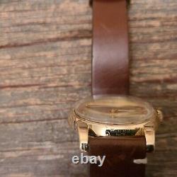 1950s Rare Mido Constellation Men's Vintage Watch, Railroad Dial, 917R, 36mm
