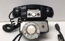 1960's RARE! Vintage Motorola Car Telephone Rotary Black Metal MCM Black Silver