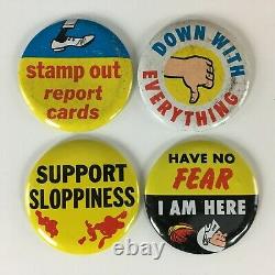 1960's Topps 2 Ugly Metal Buttons Pinback Lot of 20 Vintage Rare Collectibles