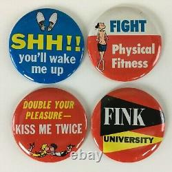 1960's Topps 2 Ugly Metal Buttons Pinback Lot of 20 Vintage Rare Collectibles