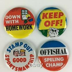 1960's Topps 2 Ugly Metal Buttons Pinback Lot of 20 Vintage Rare Collectibles