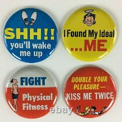 1960's Topps 2 Ugly Metal Buttons Pinback Lot of 20 Vintage Rare Collectibles