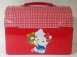 1983 Vintage Sanrio Japanese Hello Kitty Metal Dome Lunch Box From Japan Rare