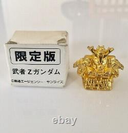 1988 vintage gundam iron figure limited zgundam anime bandai rare gold unused