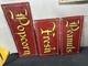 3 Rare Metal Peanuts And Popcorn Advertising Sign Vintage Original