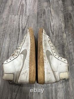 80s Nike Vintage OG Blazer High White Silver Swoosh RARE Size 9.5 JAPAN