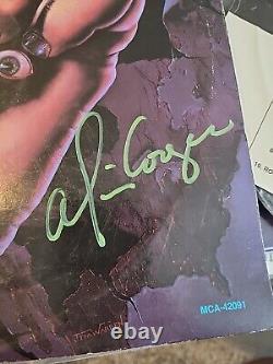 ALICE COOPER Signed X2 Raise Your Fist & Yell LP KANE ROBERTS VINTAGE RARE METAL