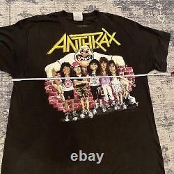 ANTHRAX 1988'State of euphoria' RARE vintage Trash Metal shirt Size L 42-44