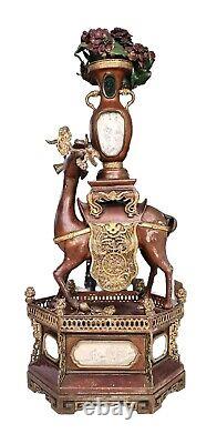 ANTIQUE/VINTAGE, RARE! Chinese Painted Metal Garniture! Early 20th Century