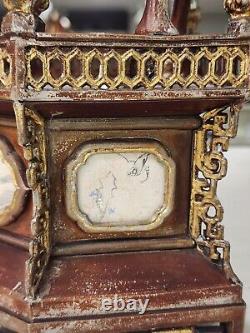 ANTIQUE/VINTAGE, RARE! Chinese Painted Metal Garniture! Early 20th Century