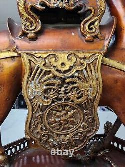 ANTIQUE/VINTAGE, RARE! Chinese Painted Metal Garniture! Early 20th Century