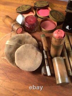 Antique 1890's Steins of NY Theatre Stage Makeup Kit Metal Box Vintage RARE W@W