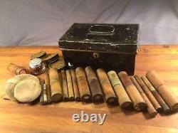 Antique 1890's Steins of NY Theatre Stage Makeup Kit Metal Box Vintage RARE W@W