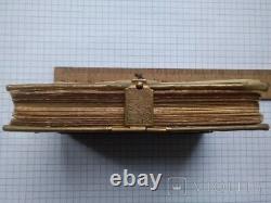 Antique Ancient Prayer Book Father Christian Religious Cross Metal Paper Rare 20