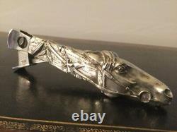 Antique Cutter Cigar Horse Head Silver Metal Cut Xikar Pocket Rare Length 14,5Cm
