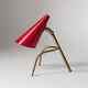 Antique Maritime Vintage Rare Metal Tripod Pink Colour Desk Lamp