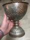 Antique Ornate Metal Goblet Chalice Copper Silver Tone Hand-etched Vintage Rare