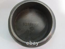 Antique White Truck Grease Cap Dust Cover Hub Cap Red Chrome Metal Vintage Rare
