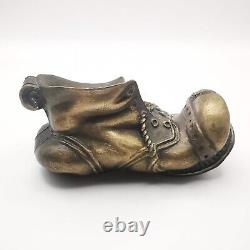 Ashtray Rare Metal Vintage Bronze Handmade Shoe Souvenir Ussr 1960s Smokers