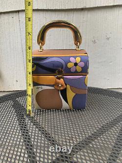 Authentic Vintage Collectable Rare Emilio Pucci Silk Box Handbag Purse