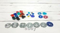 Beyblades Metal Lot Vintage Tomy Spinning Toy 85 Pieces, Launchers Rare Lot