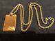 Celine Necklace Chain Auth Vintage Rare Gold Choker Carriage Horse Plate F/s