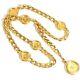 Chanel Necklace Belt Chain Auth Coco Mark Vintage Rare Coin Medal Swing Ken Gp