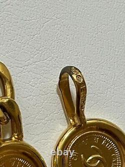 CHANEL Necklace Belt Chain AUTH Coco Mark Vintage Rare Coin Medal Swing Ken GP