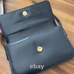 Celine Vintage Shoulder Bag Gold Carriage Metal Fittings 4 Pockets Vintage Rare