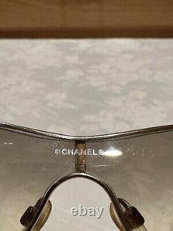 Chanel 4073-B Shield Gradient Metal Frame Crystals Vintage & Rare