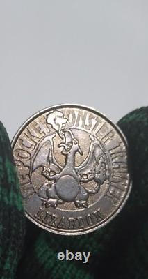 Charizard Black Rare Meiji Metal Battle Coin Pokemon Vintage Japanese Small
