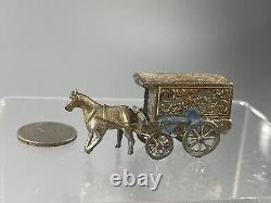 Cracker Jack Wagon With The Horse Metal Vintage Rare