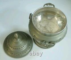 Craftsmanship Vintage, decorative, rare, special, silver-plated metal box