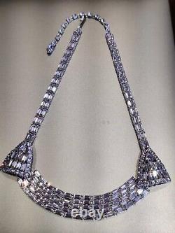 Dazzling Sherman Necklace Lavender Purple Alexandrite Crystals Vintage Rare