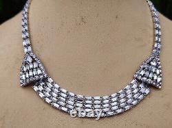 Dazzling Sherman Necklace Lavender Purple Alexandrite Crystals Vintage Rare