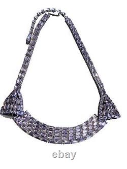 Dazzling Sherman Necklace Lavender Purple Alexandrite Crystals Vintage Rare
