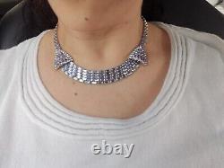 Dazzling Sherman Necklace Lavender Purple Alexandrite Crystals Vintage Rare