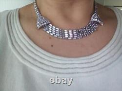 Dazzling Sherman Necklace Lavender Purple Alexandrite Crystals Vintage Rare