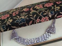 Dazzling Sherman Necklace Lavender Purple Alexandrite Crystals Vintage Rare