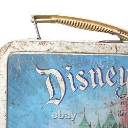Disney Vintage Rare Metal Tin Disneyland Safari Aladdin Industries Lunch Box