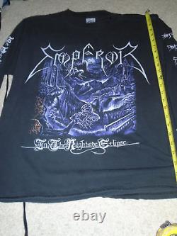EMPEROR Nightside Vintage Shirt Black Metal long sleeve RARE Large Bathory ORG