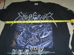 EMPEROR Nightside Vintage Shirt Black Metal long sleeve RARE Large Bathory ORG