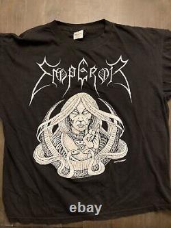 Emperor Shirt Size XL Vintage 1994 Black Metal Rare Mayhem Darkthrone Enslaved