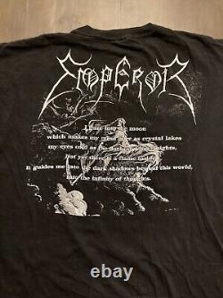 Emperor Shirt Size XL Vintage 1994 Black Metal Rare Mayhem Darkthrone Enslaved