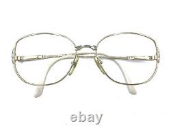Gucci Rare Vintage Gold Silver Metal Square Eyeglasses Frames Italy Designer