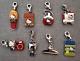Hello Kitty Mini Metal Charms Vintage Set Of 8 Rare From Sanrio Japan